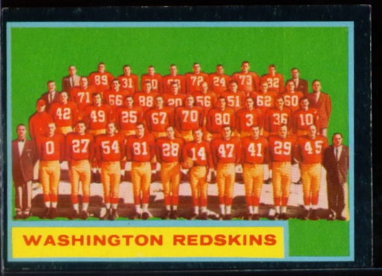 175 Redskins Team Card